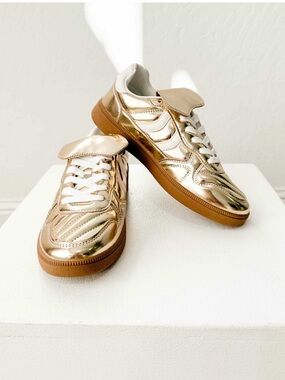 Not Rated Metallic Gold Low-Top Women's Sneakers